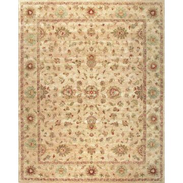 Rugsville Ziegler Wool Tan & Ivory Hand Knotted Rug 10769