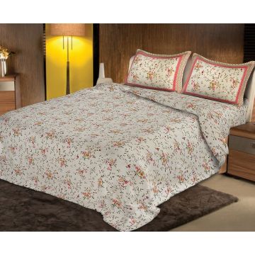 Rugsville Verdant Superfine Ivory Cotton King Size Bed Sheets 250 X 270 cm