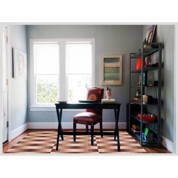 Rugsville Textured Handmade Brown Wool Rug (120 x 180 cm)