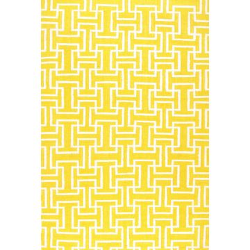 Rugsville Geometric Lemon Wool Rug (150 x 240 cm)