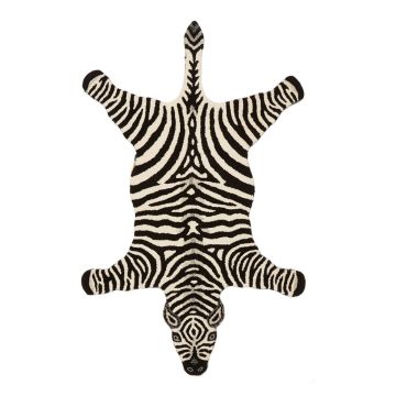 Chubby Zebra Animal Handmade Wool Rug (90 x 150 cm)