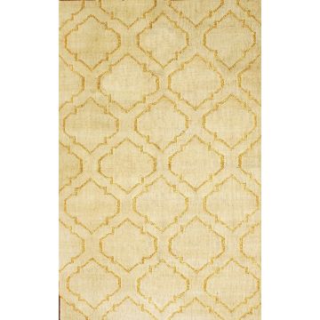 Rugsville Moroccan Trellis Beige Dhurrie Rug (120 x 180 cm)