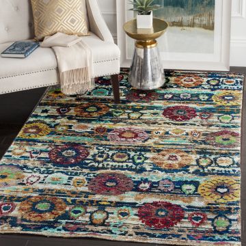 Rugsville Ikat Multi Sari Silk Rug (120 x 180 cm)