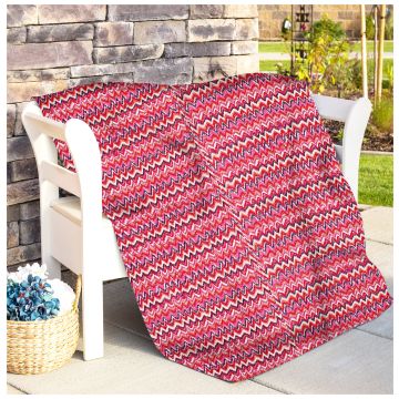 Rugsville Fine Cotton Chevron Pink Bedspread Kantha Quilt 60" X 90"