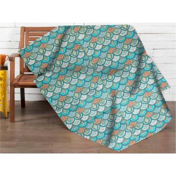 Rugsville Comforter Printed Blue King Cotton Quilt 90" X 108"