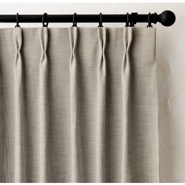 Linen Natural Hook Window Single 7 Feet Drapery Curtains