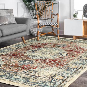 Rugsville Roshan Gray Oriental Persian Rug (158 x 223 cm)