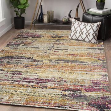 Rugsville Ozge Multi Graphic Modern Rug (158 x 223 cm)