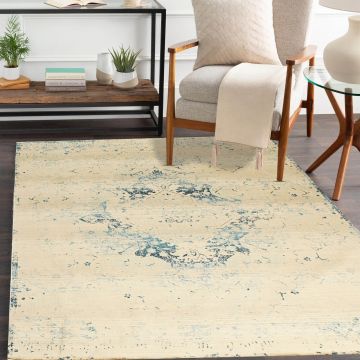 Rugsville Eshaq Ivory Oriental Persian Rug (158 x 220 cm)