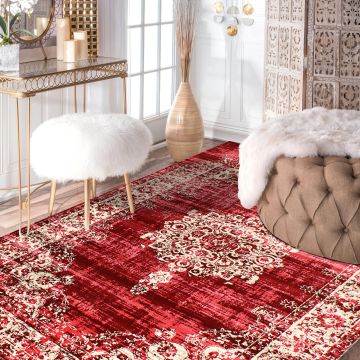 Rugsville Aslan Red & Rust Oriental Persian Rug (153 x 230 cm)