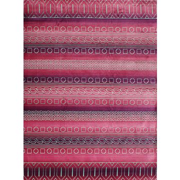 Rugsville Paislee Pink Graphic Modern Rug (158 x 225 cm)