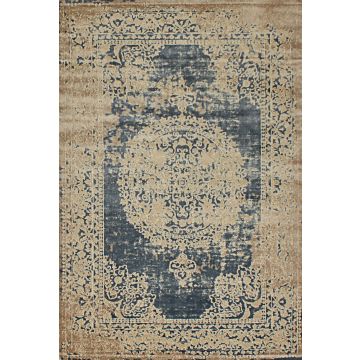 Rugsville Zariah Vintage Oriental Blue Persian Rug (150 x 240 cm)