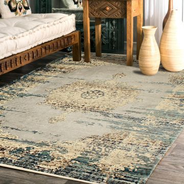 Rugsville Gloria Oriental Gray Modern Rug (150 x 240 cm)