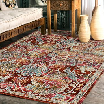 Rugsville Harlow Transitional Floral Red Persian Rug (150 x 240 cm)