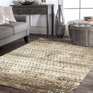 Rugsville Luca Brown Graphic Modern Rug (158 x 228 cm)