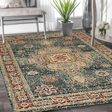 Rugsville Aliana Oriental Black Persian Rug (150 x 240 cm)