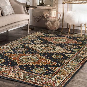 Rugsville Wendy Oriental Black Persian Rug (150 x 240 cm)