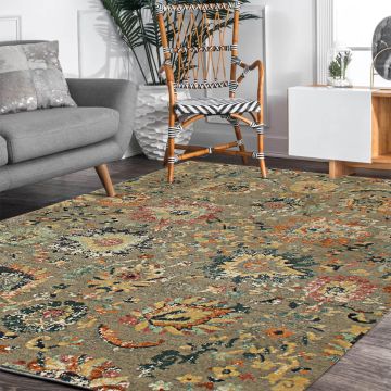 Rugsville Lesly Multi Transitional Floral Rug (150 x 240 cm)