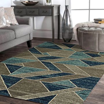 Rugsville Emilie Geometric Multi Modern Rug (120 x 180 cm)