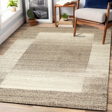 Rugsville Leyla Brown Border Modern Rug (150 x 240 cm)