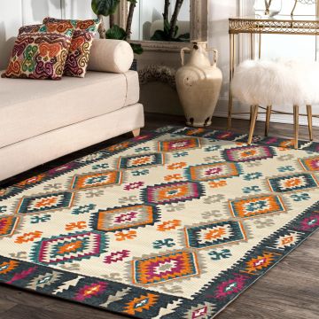 Rugsville Carlee Bohemian Multi Geometric Tribal Rug (150 x 240 cm)