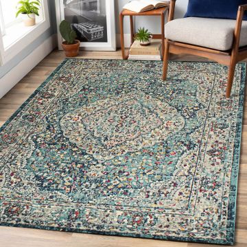 Rugsville Saniya Oriental Blue Persian Rug (150 x 210 cm)