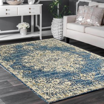 Rugsville Susan Oriental Blue Persian Rug (150 x 210 cm)