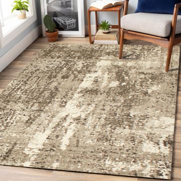 Rugsville Lilyanna Abstract Brown Modern Rug (150 x 240 cm)