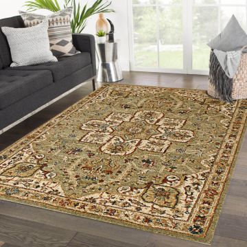 Rugsville Yamilet Oriental Green Persian Rug (150 x 240 cm)