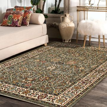 Rugsville Karlie Floral Green Persian Rug (150 x 240 cm)
