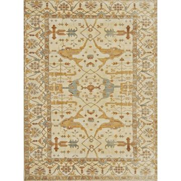 Aldo Persian Traditional Floral Ivory Handmade Wool Rug (240 x 300 cm)