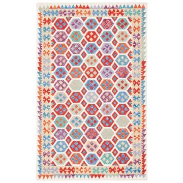 Tuscan Ivory Beige Bohemian Handmade Wool Rug