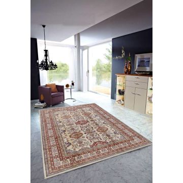 Rugsville Fine Tribal Kazak Ivory Ivory Wool Rug 19007