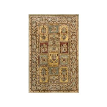 Rugsville Persian Panel Green Wool Rug (150 x 240 cm)