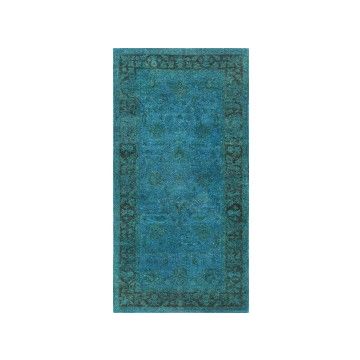Rugsville Overdyed Winsor Blue Wool Rug (120 x 180 cm)