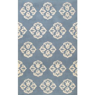 Rugsville Andalusia Blue Wool Rug