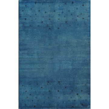 Rugsville Aquatic Blue Overdyed Wool Rug (120 x 180 cm)