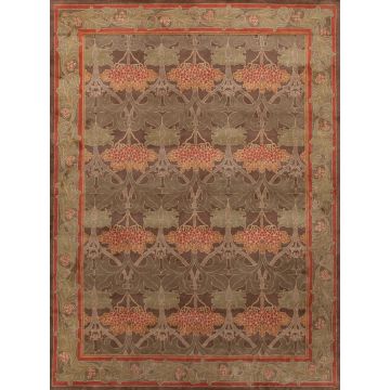 Arts & Crafts Cecil Brown Handmade Wool Rug 12012
