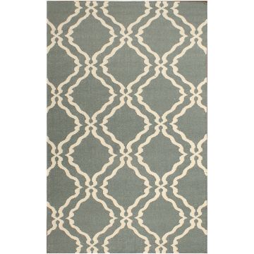 Rugsville Contemporary Wool Light Blue Rug (150 x 240 cm)