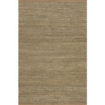 Rugsville Modern Gray Jute Handmade Dhurrie Rug (120 x 180 cm)