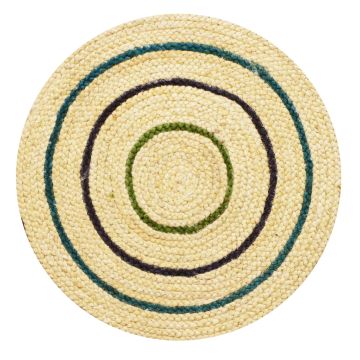 Rugsville Southwestern Rangoli Jute Dhurrie Rug (60 x 60 cm)