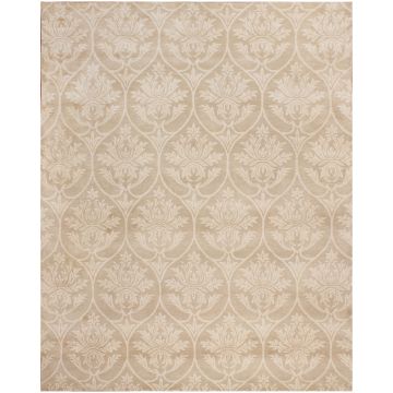 Rugsville Handmade Ivory Wool Rug (240 x 300 cm)