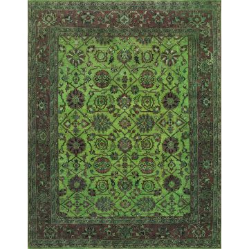Rugsville Lime Green Wool Overdyed Rug (270 x 360 cm)