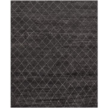 Rugsville Moroccan Beni Ourain Dara Wool Charcoal Rug 37006