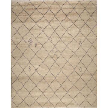 Rugsville Moroccan Beni Ourain Maara Beige Brown Rug (240 x 300 cm)