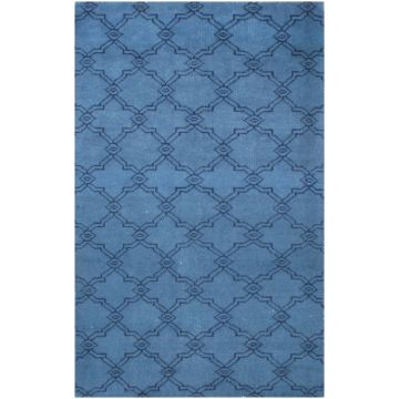 Rugsville Moroccan Trellis Beni Ourain Turquoise Blue Rug (120 x 180 cm)