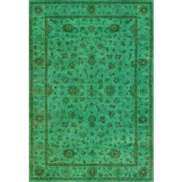 Rugsville Overdyed Green Wool Rug (180 x 270 cm)