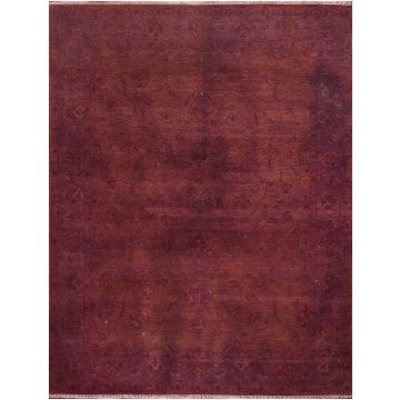 Rugsville Traditional Overdyed Purple Wool Rug (240 x 300 cm)