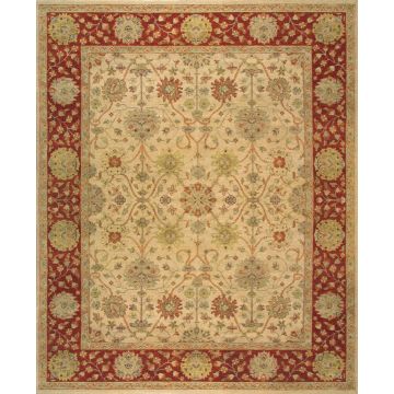 Rugsville Ziegler Beige Rust Wool Rug (240 x 300 cm)