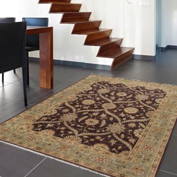 Rugsville Ziegler Hand Knotted Brown Wool Rug (270 x 360 cm)